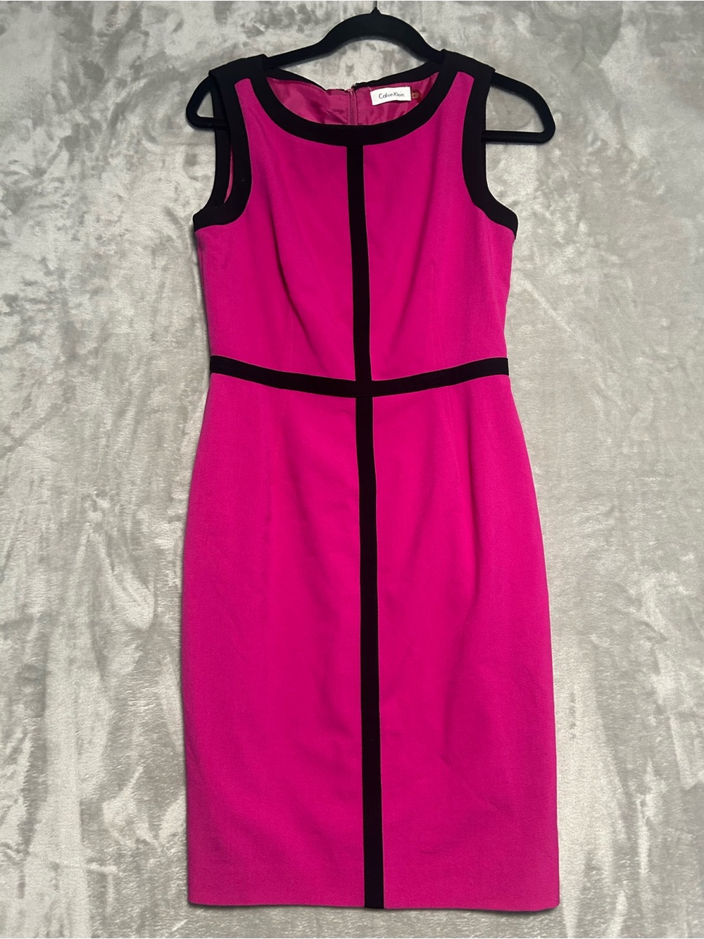 Calvin Klein Midi Sleeveless Dress Women’s 4 Magenta Pink Office Career